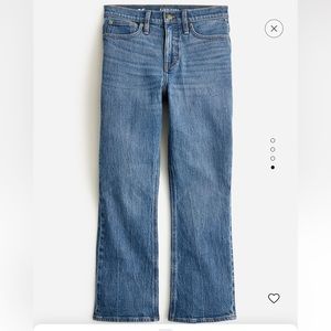 NWT J.Crew 10” Demi-Boot Crop Jean in Marion Wash Sz 34. MSRP $138.